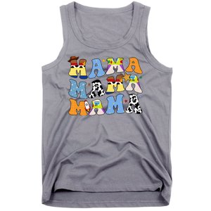 Mama Cow Girl Print Cute Tank Top