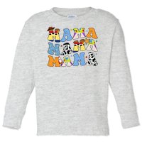 Mama Cow Girl Print Cute Toddler Long Sleeve Shirt