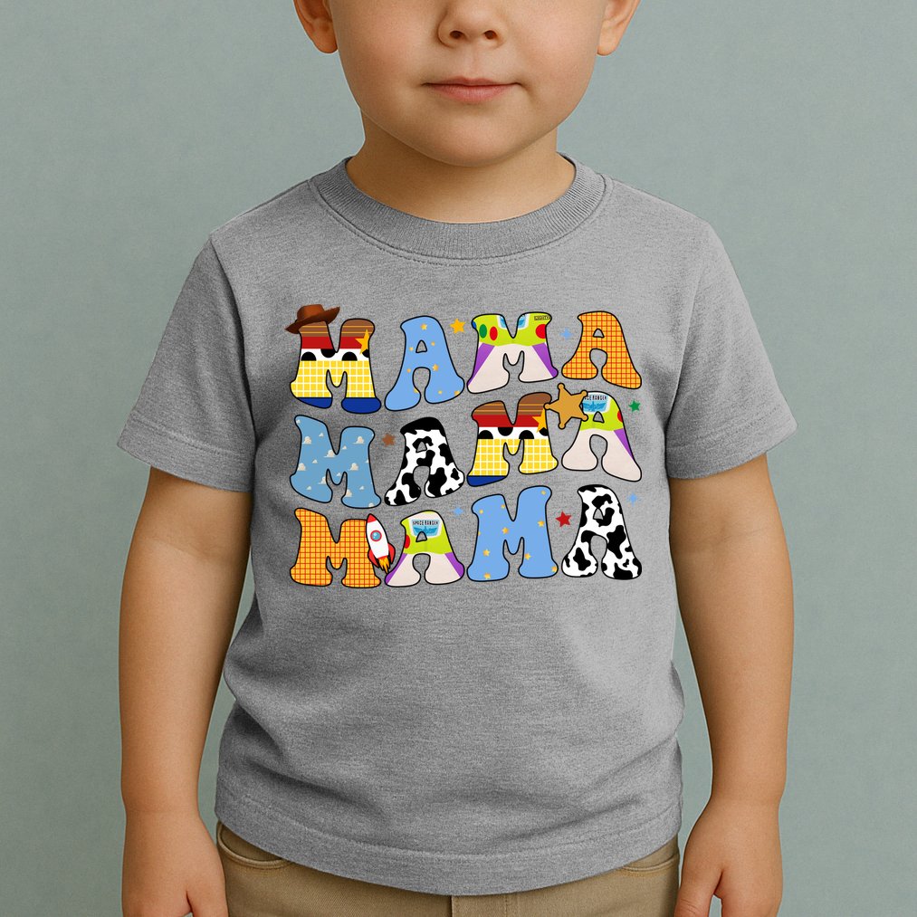 Mama Cow Girl Print Cute Toddler T-Shirt
