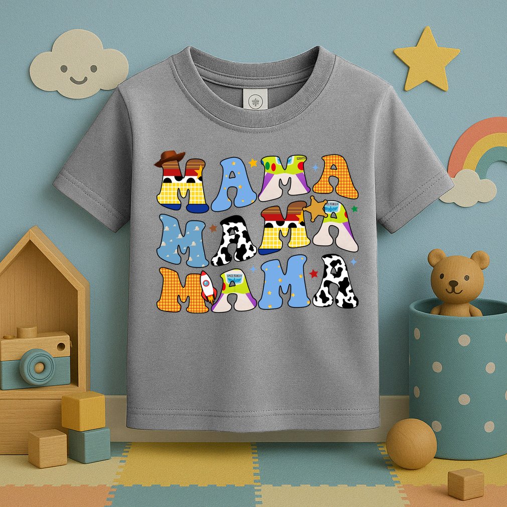 Mama Cow Girl Print Cute Toddler T-Shirt