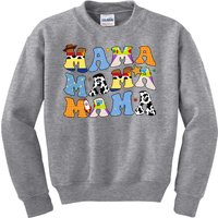 Mama Cow Girl Print Cute Kids Sweatshirt