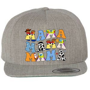 Mama Cow Girl Print Cute Wool Snapback Cap