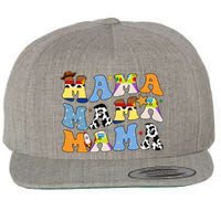 Mama Cow Girl Print Cute Wool Snapback Cap