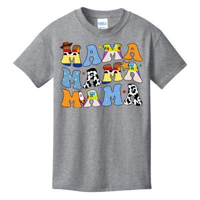 Mama Cow Girl Print Cute Kids T-Shirt