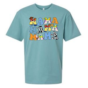 Mama Cow Girl Print Cute Sueded Cloud Jersey T-Shirt