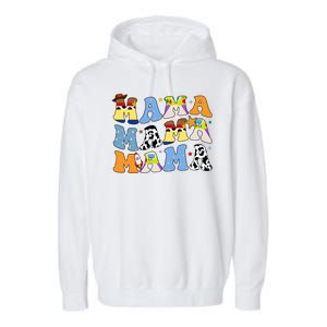 Mama Cow Girl Print Cute Garment-Dyed Fleece Hoodie