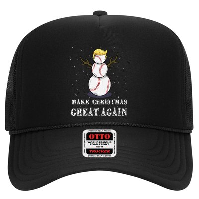 Make Christmas Great Again Baseball Snowman Balls Snow Trucker Hat