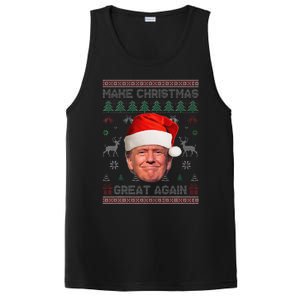 Make Christmas Great Again Funny Trump Ugly Sweater Xmas PosiCharge Competitor Tank