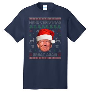 Make Christmas Great Again Funny Trump Ugly Sweater Xmas Tall T-Shirt