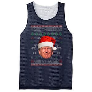 Make Christmas Great Again Funny Trump Ugly Sweater Xmas Mesh Reversible Basketball Jersey Tank