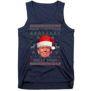 Make Christmas Great Again Funny Trump Ugly Sweater Xmas Tank Top