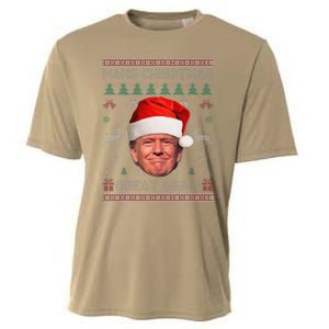 Make Christmas Great Again Funny Trump Ugly Sweater Xmas Cooling Performance Crew T-Shirt