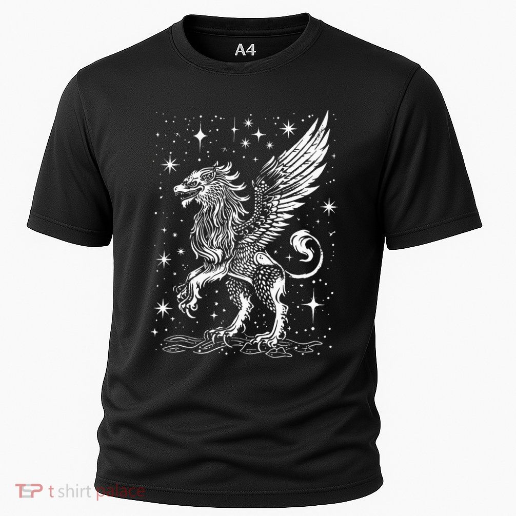 Mystical Creepy Gryphon Greek Mythical Creature Cooling Performance Crew T-Shirt