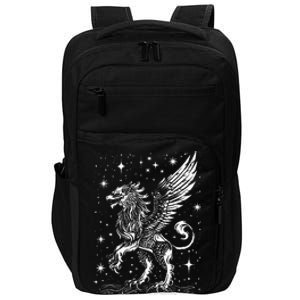 Mystical Creepy Gryphon Greek Mythical Creature Impact Tech Backpack