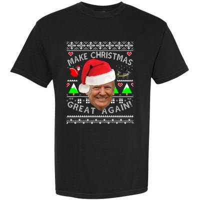 Make Christmas Great Again! Donald Trump Ugly Christmas Garment-Dyed Heavyweight T-Shirt