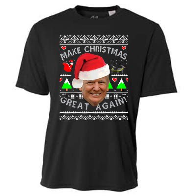 Make Christmas Great Again! Donald Trump Ugly Christmas Cooling Performance Crew T-Shirt