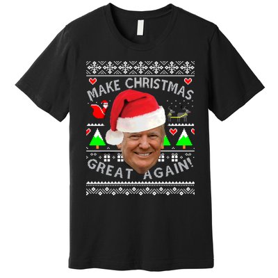 Make Christmas Great Again! Donald Trump Ugly Christmas Premium T-Shirt