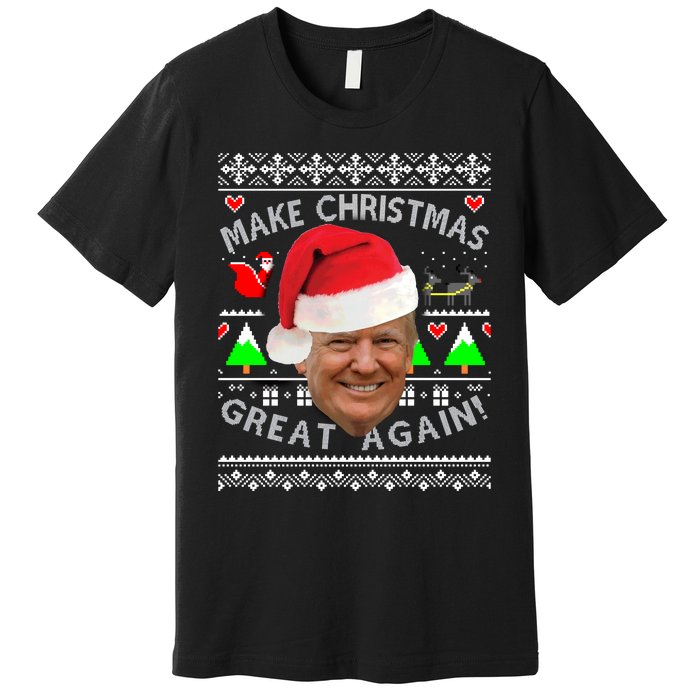 Make Christmas Great Again! Donald Trump Ugly Christmas Premium T-Shirt