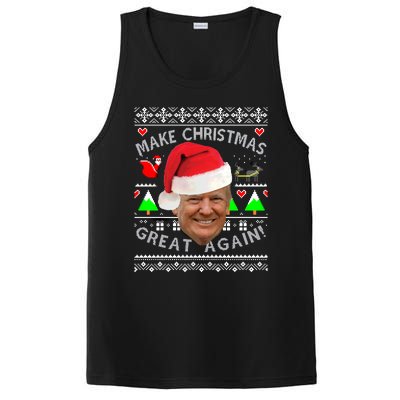 Make Christmas Great Again! Donald Trump Ugly Christmas PosiCharge Competitor Tank