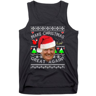 Make Christmas Great Again! Donald Trump Ugly Christmas Tank Top