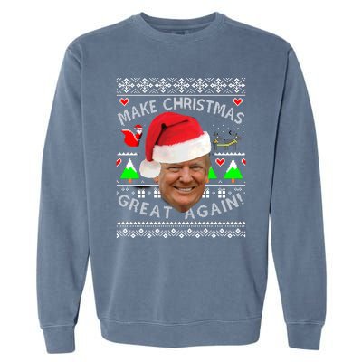 Make Christmas Great Again! Donald Trump Ugly Christmas Garment-Dyed Sweatshirt