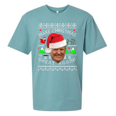 Make Christmas Great Again! Donald Trump Ugly Christmas Sueded Cloud Jersey T-Shirt