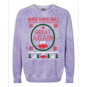 Make Christmas Great Again Funny Trump Christmas Meaningful Gift Colorblast Crewneck Sweatshirt