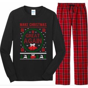 Make Christmas Great Again Funny Trump Christmas Meaningful Gift Long Sleeve Pajama Set