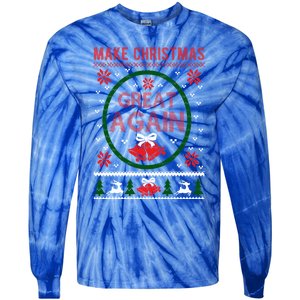 Make Christmas Great Again Funny Trump Christmas Meaningful Gift Tie-Dye Long Sleeve Shirt