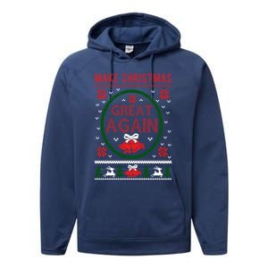 Make Christmas Great Again Funny Trump Christmas Meaningful Gift Performance Fleece Hoodie