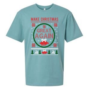 Make Christmas Great Again Funny Trump Christmas Meaningful Gift Sueded Cloud Jersey T-Shirt