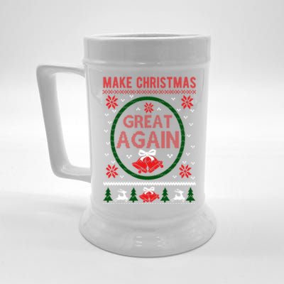 Make Christmas Great Again Funny Trump Christmas Meaningful Gift Beer Stein