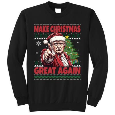 Make Christmas Great Again Xmas Funny Trump Pajamas Ugly Sweatshirt