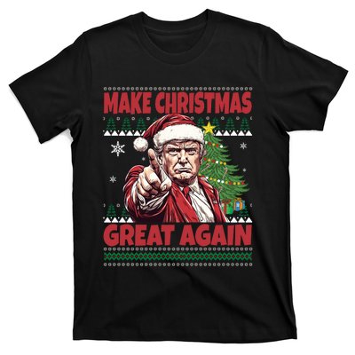 Make Christmas Great Again Xmas Funny Trump Pajamas Ugly T-Shirt