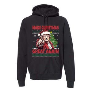 Make Christmas Great Again Xmas Funny Trump Pajamas Ugly Premium Hoodie