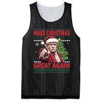 Make Christmas Great Again Xmas Funny Trump Pajamas Ugly Mesh Reversible Basketball Jersey Tank