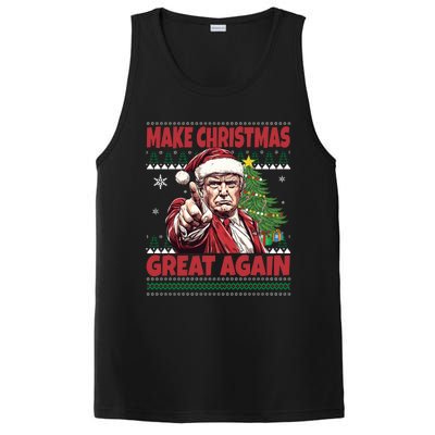 Make Christmas Great Again Xmas Funny Trump Pajamas Ugly PosiCharge Competitor Tank