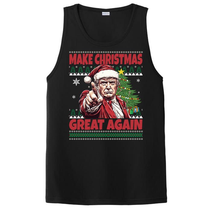 Make Christmas Great Again Xmas Funny Trump Pajamas Ugly PosiCharge Competitor Tank