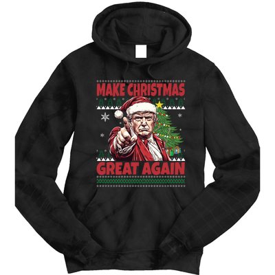 Make Christmas Great Again Xmas Funny Trump Pajamas Ugly Tie Dye Hoodie