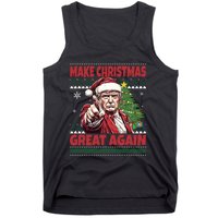 Make Christmas Great Again Xmas Funny Trump Pajamas Ugly Tank Top