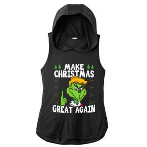 Make Christmas Great Again Donald Trump Xmas Funny Gift Ladies PosiCharge Tri-Blend Wicking Draft Hoodie Tank