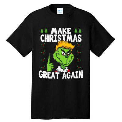 Make Christmas Great Again Donald Trump Xmas Funny Gift Tall T-Shirt