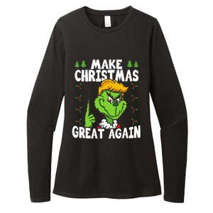 Make Christmas Great Again Donald Trump Xmas Funny Gift Womens CVC Long Sleeve Shirt