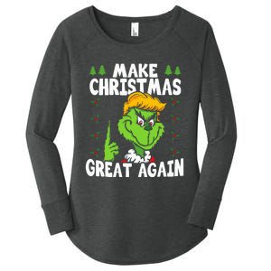 Make Christmas Great Again Donald Trump Xmas Funny Gift Women's Perfect Tri Tunic Long Sleeve Shirt