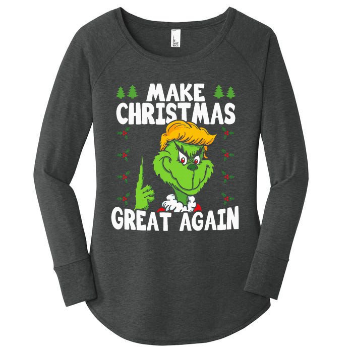 Make Christmas Great Again Donald Trump Xmas Funny Gift Women's Perfect Tri Tunic Long Sleeve Shirt