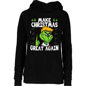 Make Christmas Great Again Donald Trump Xmas Funny Gift Womens Funnel Neck Pullover Hood