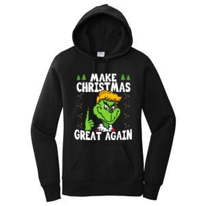 Make Christmas Great Again Donald Trump Xmas Funny Gift Women's Pullover Hoodie