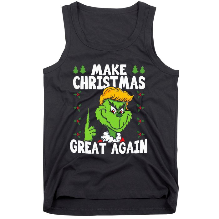 Make Christmas Great Again Donald Trump Xmas Funny Gift Tank Top