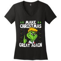 Make Christmas Great Again Donald Trump Xmas Funny Gift Women's V-Neck T-Shirt