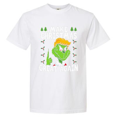 Make Christmas Great Again Donald Trump Xmas Funny Gift Garment-Dyed Heavyweight T-Shirt